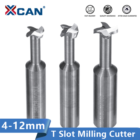 XCAN-cortador de fresado de ranura en T, herramientas de fresado CNC de carburo, 4mm, 6mm, 8mm, 10mm, 12mm ► Foto 1/6