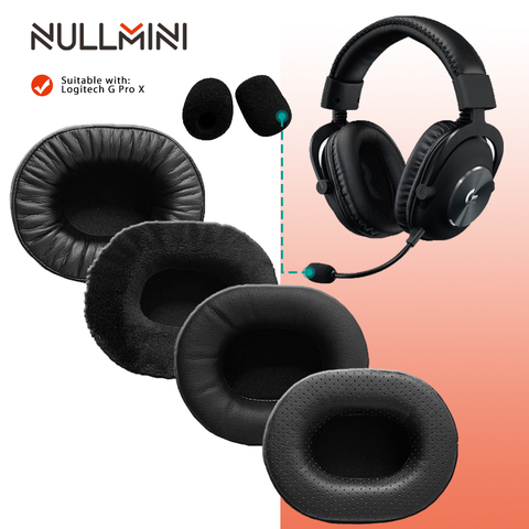 NullMini-almohadillas de repuesto para auriculares Logitech G Pro X, Funda de cuero, orejera ► Foto 1/6