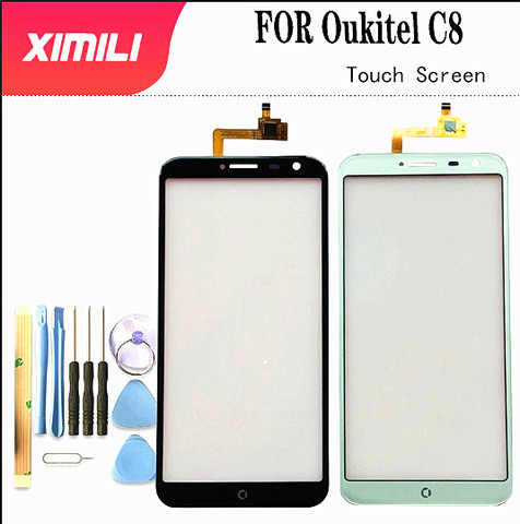 5,5 pulgadas para Oukitel C8 4G Digitalizador de pantalla táctil Sensor Replacement 100% Original para Oukitel C8 teléfono móvil con herramientas ► Foto 1/6