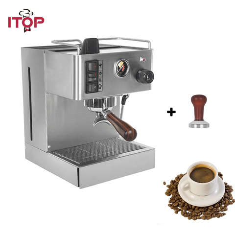 ITOP-máquina de café semiautomática de 3,5 l, máquina de café de acero inoxidable con contador de seguridad de 9Bar, 220-240V ► Foto 1/6