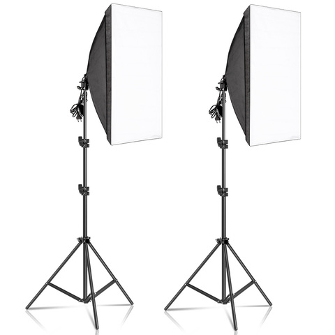 Kits de iluminación Softbox de fotografía, 50x70CM, equipo profesional de sistema de luz continua para estudio fotográfico ► Foto 1/6