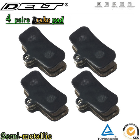 4 pares Semi-metálico freno de disco de bicicleta Pad para SHIMANO Saint M810 M820 ZEE M640 H01 MTB accesorios de bicicleta de montaña ► Foto 1/6