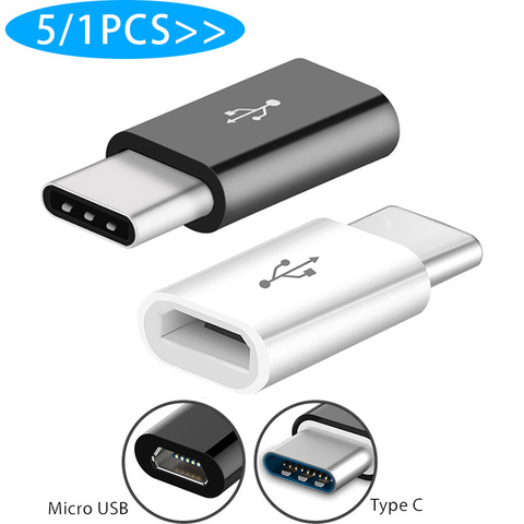 Adaptador Micro USB a USB para teléfono móvil Conector Micro USB tipo C para Huawei, Xiaomi, Samsung Galaxy A7, 5/1 Uds. ► Foto 1/6