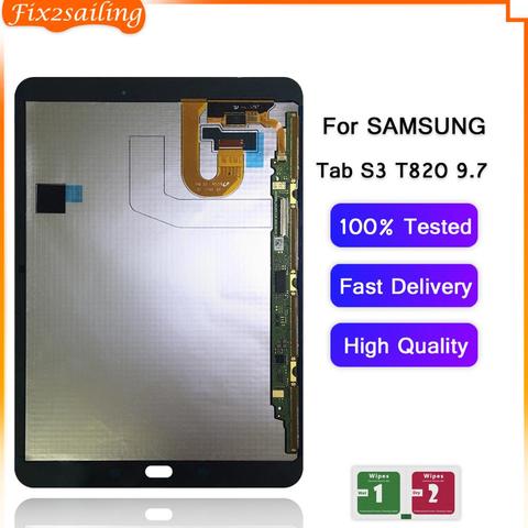 Pantalla LCD para Samsung GALAXY Tab S3 100% T820 T825 T827, probada al 9,7, con sensores de digitalizador de pantalla táctil, Panel de montaje completo ► Foto 1/6