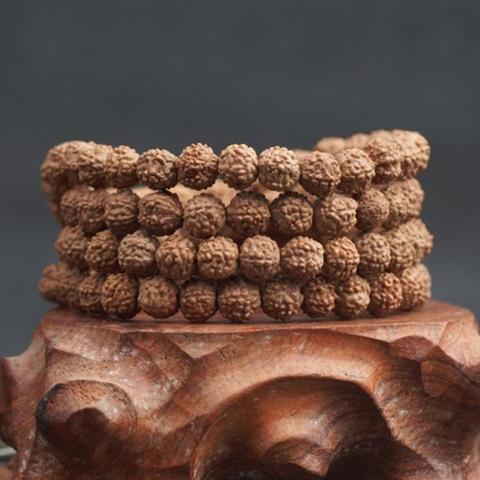 Rudraksha-pulsera de Meditación Budista para práctica, Mala japonesa Natural, 108 cuentas, oración hindú, regalo de joyería ► Foto 1/6