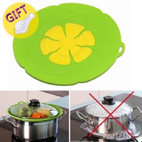 Internaul-Tapa de silicona para olla, accesorios de cocina, utensilios de cocina con forma de flor para el hogar ► Foto 1/6