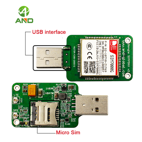 Dongle USB SIM7000G o LTE Dongle USB LTE CAT M1 eMTC NB-IoT SIMCOM 4G SIM7000G 1pc ► Foto 1/5