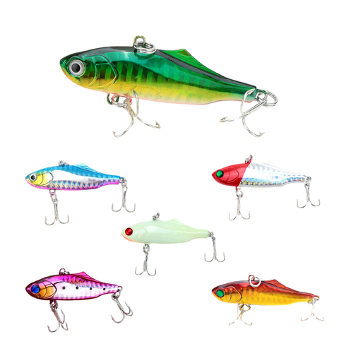 1 piezas 6 cm 14g VIB pesca señuelos biónico de peces cebo duro bajo vibración señuelo Crankbait Fish Bass cebo cabeza ganchos ► Foto 1/6