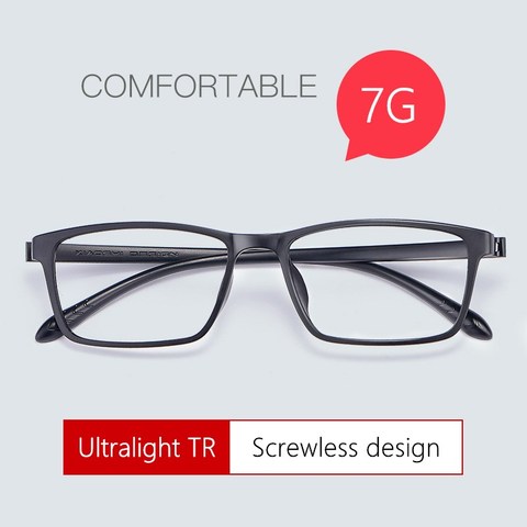 TR90 marcos para gafas hombre cómodo de la luz ultra-sin tornillos gafas para miopía con montura mujer marco cuadrado gafas graduadas ópticas ► Foto 1/5