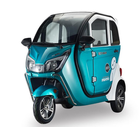 De alta velocidad de triciclo eléctrico de adulto Solar Mini coche Scooter de movilidad vehículo eléctrico con 3 personas asientos capacidad ► Foto 1/6