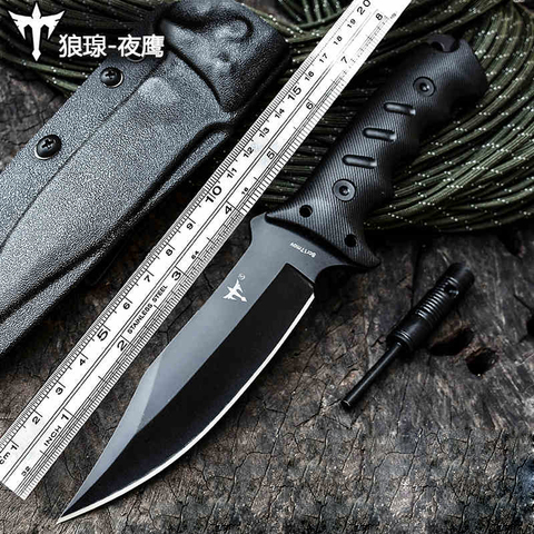 Voltron autodefensa cuchillo militar, las Fuerzas Especiales salvaje supervivencia, salvaje al aire libre cuchillo recto, campo de caza cuchillo de La Selva ► Foto 1/6