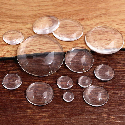 Cabujón de cristal transparente redondo plano para hacer joyas DIY 6mm 8mm 10mm 12mm 14mm 16mm 18mm 20mm 25mm 30mm 35mm ► Foto 1/6