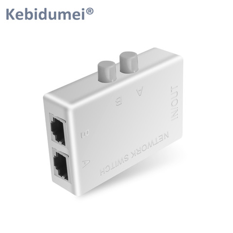 Kebidumei-Selector de 2 puertos LAN RJ45 CAT6, conmutador de red externa interna, caja divisora ► Foto 1/6