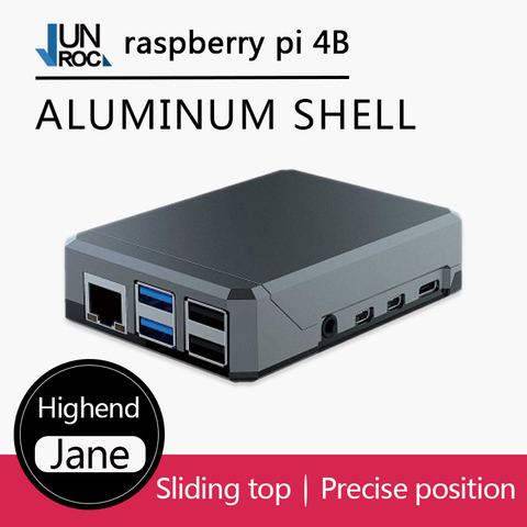 Argon NEO Raspberry Pi 4 funda diseño minimalista, caja de aluminio delgada, enfriamiento pasivo, robusto pero portátil, deslizante, magnético ► Foto 1/6