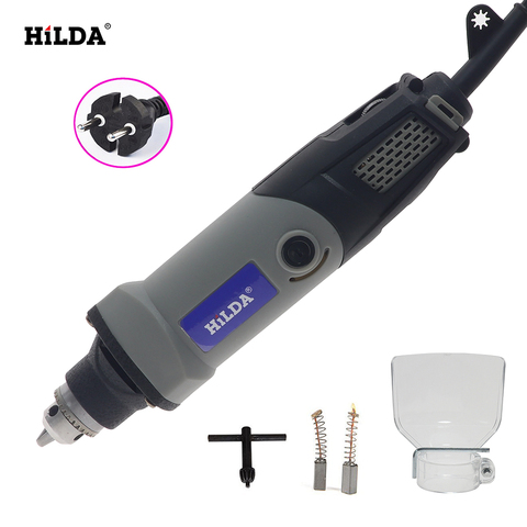 HILDA-Herramienta rotativa multifunción de 400W, mini máquina eléctrica con 6 velocidades para pulir, taladrar o limpiar y compatible con las herramientas Dremel ► Foto 1/6