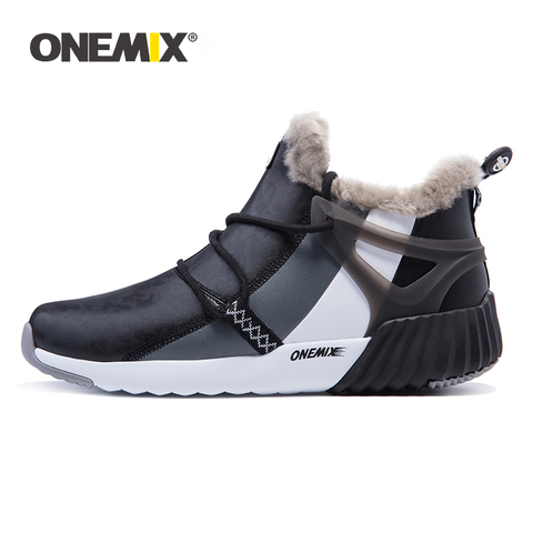 ONEMIX-zapatos de senderismo antideslizantes para mujer, zapatillas de montaña impermeables para mantener el calor, para caminar al aire libre, botas de nieve para invierno ► Foto 1/6