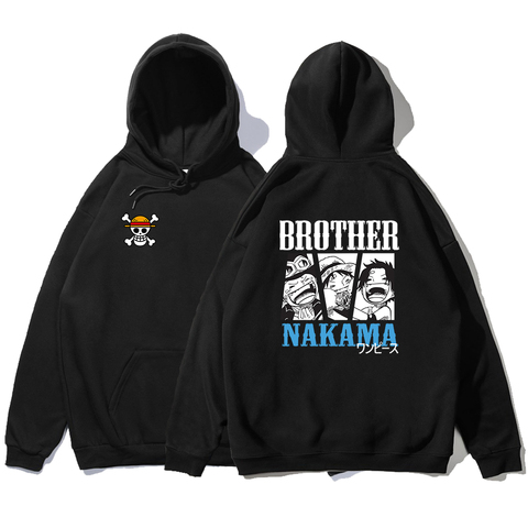 Nakama-Sudadera con capucha de doble cara para hombre, de una pieza, sudaderas estilo Harajuku, cuello redondo, de Hip Hop Sudadera con capucha, sudadera nueva ► Foto 1/6