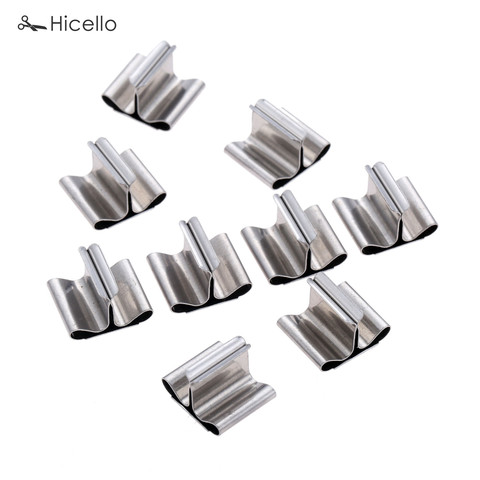 Lote de 50 unidades de mechas de madera para velas, Base de hierro con Clip, mechas para, soporte para materiales, kit hecho a mano, 16x12x10mm, Hicello ► Foto 1/6