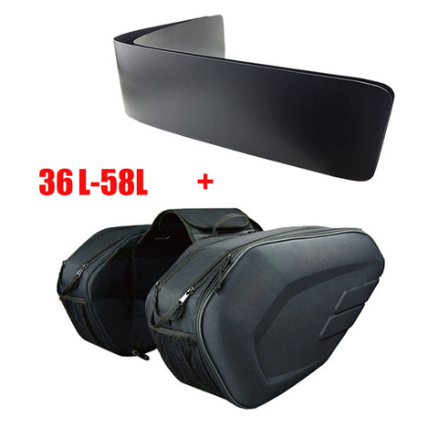 Bolsa para alforja de motocicleta, accesorio Universal para equipaje y sillín, almacenamiento lateral, caja de viaje de 36-58L, 2 uds. ► Foto 1/6