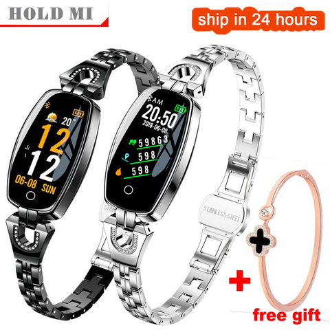 Pulsera inteligente H8 para mujer, pulsera de Fitness, Monitor de ritmo cardíaco a prueba de agua, presión arterial, regalo de anillo inteligente para mujer, rastreador de actividad ► Foto 1/6