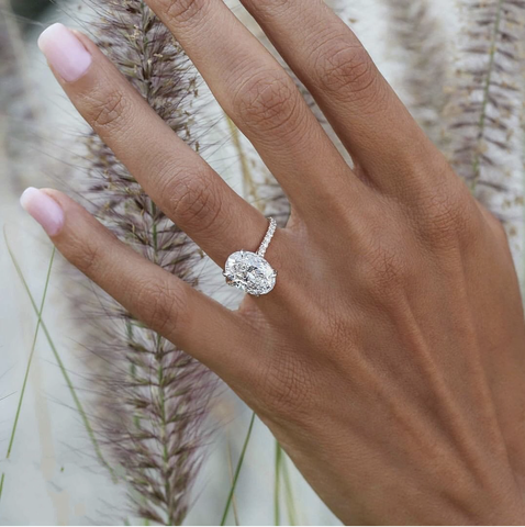 Anillos de boda de Plata de Ley 925 para mujer, anillos de diamante de imitación de corte ovalado de lujo para dedo, joyería de compromiso, gran oferta ► Foto 1/4