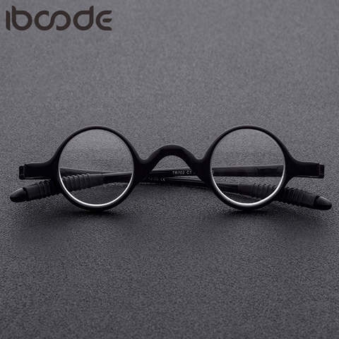 Iboode-gafas de lectura redondas y suaves para hombre y mujer, anteojos ultraligeros plegables, para presbicia, Unisex, TR90 ► Foto 1/6