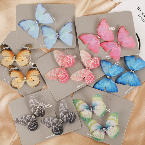 2 unids/set nuevo lindo colorido horquilla mariposa para las mujeres las niñas dulce ornamento del pelo Clip Barrette diadema accesorios de moda para el pelo de ► Foto 1/6