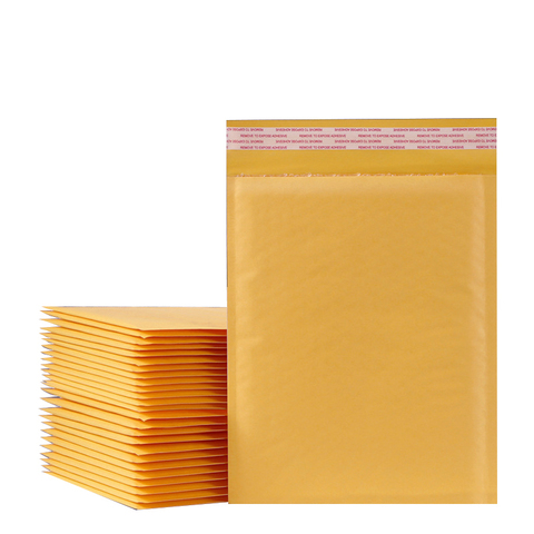 Bolsas de sobres de burbujas de papel Kraft de 15 tamaños, sobres de envíos acolchados con bolsa de correo de burbujas, 10 Uds. ► Foto 1/6