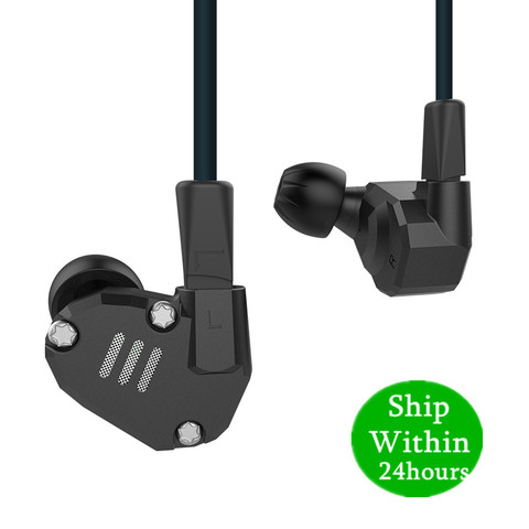 KZ ZS6 2DD + 2BA auriculares bajos HIFI deporte en la oreja auriculares controlador dinámico Cancelación de ruido auriculares Cable de repuesto as10 AS10 ► Foto 1/6