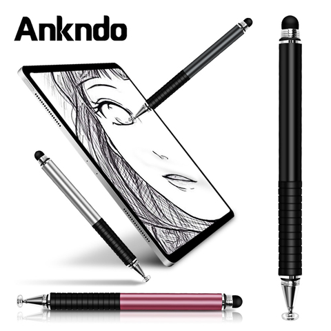 ANKNDO-Bolígrafo táctil 2 en 1 para tableta Apple, lápiz de dibujo de pantalla capacitiva para Iphone, Samsung, Notebook, pluma de escritura ► Foto 1/6