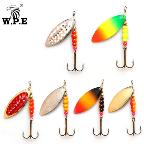 W.P.E KOMODO Spinner atraer 1 Uds 12,6g/17,3g/27,2g señuelo cuchara latón señuelo de Metal para Pesca cebo duro Pesca pescar con pica Wobblers ► Foto 1/6