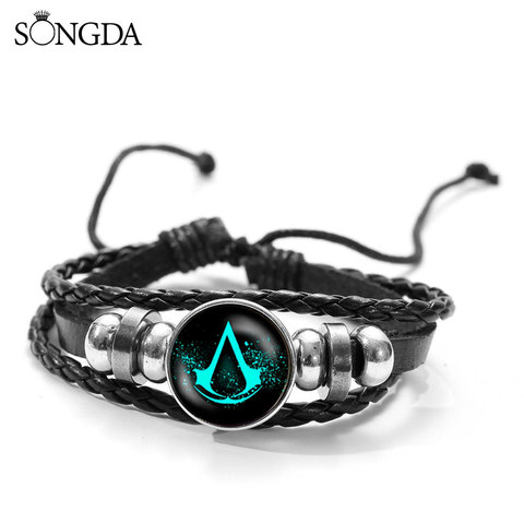 Juego caliente Bravo fe pulsera con dijes hecha a mano de vidrio foto cúpula botón encanto multicapa de pulsera para los hombres, los niños regalo ► Foto 1/6