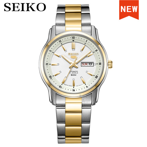 Seiko reloj de los hombres 5 reloj automático de marca de lujo de la mejor deporte impermeable reloj de muñeca para hombre relojes de relogio masculino SNKP14J 1 ► Foto 1/6