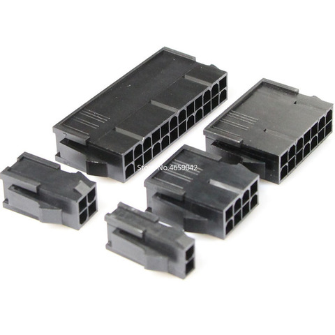 10 unids/lote negro 4,2mm 5559-P 5559 automotriz conector de arnés de cableado hembra 2 - 12pin para PC/computadora ATX tarjeta de gráficos ► Foto 1/5
