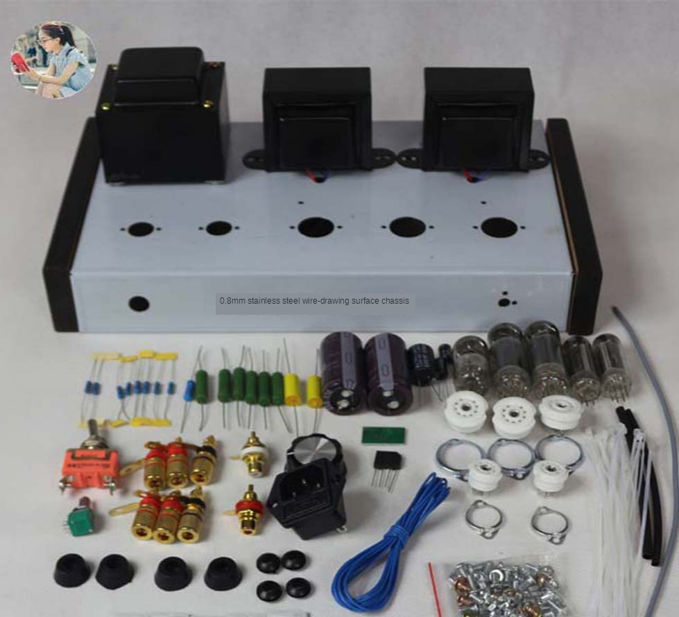 Nobsound-amplificadores de tubo de Audio en casa, Kit de bricolaje 6Z4 + 6N2 + 6P1, salida de potencia de carcasa de acero inoxidable 2x4W AC110V/2022 V, 220 ► Foto 1/3