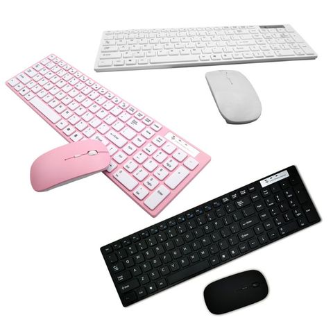 Teclado y ratón inalámbricos para ordenador portátil y PC, conjunto Universal y silencioso, ultrafino, 2,4G ► Foto 1/6