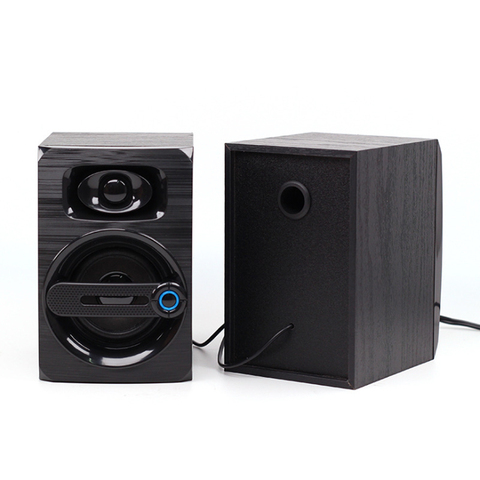 Minialtavoz portátil de madera 2,0 para ordenador, reproductor de música estéreo con cable USB, para PC, Notebook, teléfono, Subwoofer ► Foto 1/6