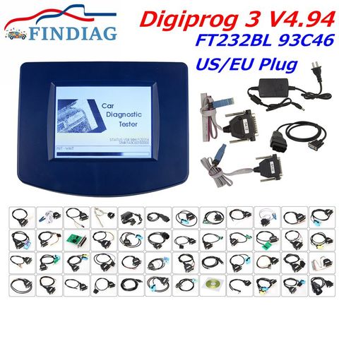 Digiprog 3 Full Set Odometer Adjustment Mileage Correct Tool V4.94 CPU FTDI Chip OBD 2 DIGIPROG 3 V4.94 support For Many Cars ► Foto 1/6