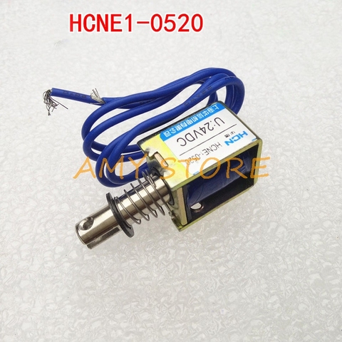 DC 12 V DC 24 V 4N 10mm carrera Marco abierto lineal electromagnético solenoide HCNE1-0520 Tipo de tracción ► Foto 1/6