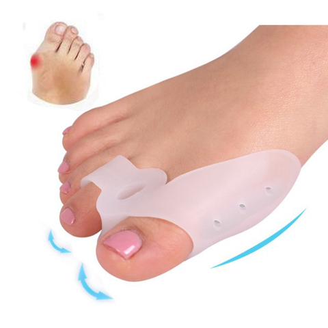 Enderezador de dedos grandes dedo pulgar Valgus Protector silicona con Gel para pies dedos separador de dedos para juanete ajustador pies almohadillas alivio dolor en el pie ► Foto 1/6