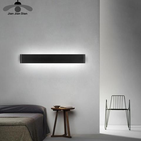 Lámpara de pared Led rectangular, apliques de mesita de noche, 10W, 20W, 24W, accesorio de iluminación, 110V, 220V, luz para espejo de baño, pasillo interior ► Foto 1/6