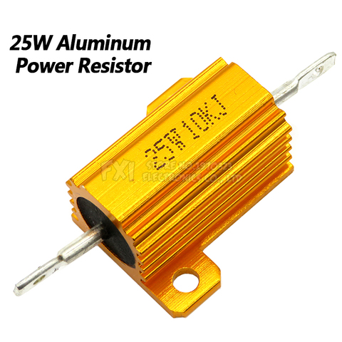 25W de aluminio de carcasa de Metal bobinado resistencia 0,01 ~ 30K 1, 2, 3, 5 6 8 10 20 100, 150, 200, 300, 500 1K 10K ohm Igmopnrq RX24 ► Foto 1/5