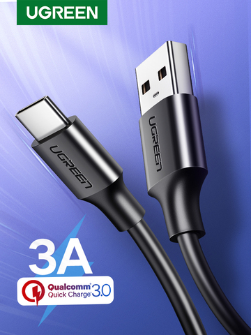 Ugreen USB tipo C para Xiaomi Redmi Note USB-C Cable para Samsung S9 rápido de carga de Cable USB-C cable de carga para teléfono ► Foto 1/6