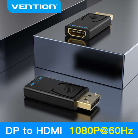 Vention adaptador de DP a HDMI 1080P puerto de visualización macho a HDMI hembra Convertidor para PC Laptop proyector DisplayPort a HDMI adaptador ► Foto 1/6