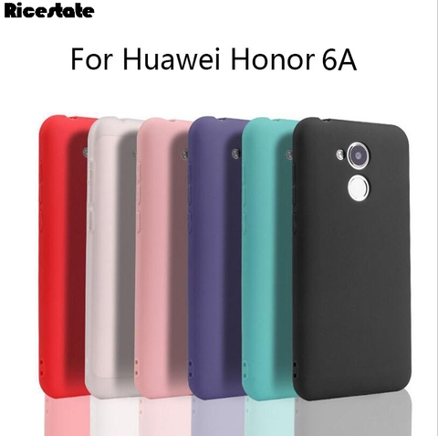 Funda ForRicestate para Huawei Honor 6A, funda transparente y esmerilada de colores sólidos para Huawei Honor 6A, funda trasera de silicona ► Foto 1/6