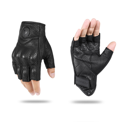 Guantes de moto de cuero auténtico para invierno y verano, equipo de protección para Motocross con pantalla táctil ► Foto 1/6