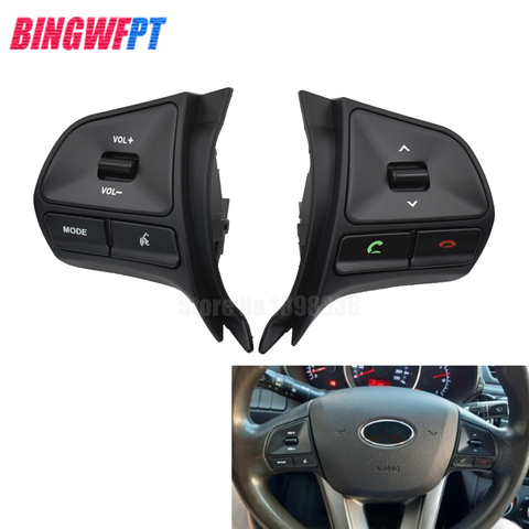 Estilo de coche para KIA RIO 2011-2014 multifuncional volante botón de control de Audio del teléfono interruptor de volumen para bluetooth ► Foto 1/6