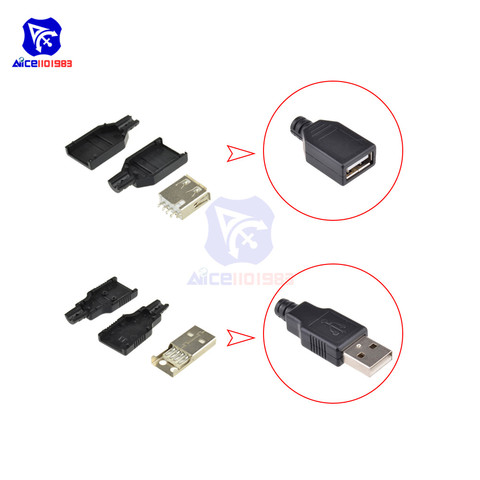 Diymore 5 unids/lote USB tipo-A hembra adaptador USB tipo-un adaptador de enchufe macho convertidor ► Foto 1/1