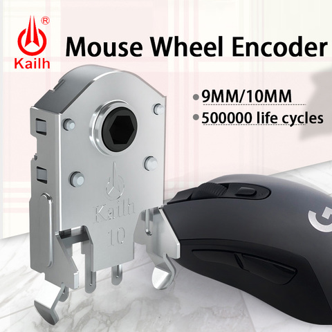 Kailh-codificador de rueda de desplazamiento de ratón rotativo, dispositivo con eje semipasante hexagonal de 1,74mm, tamaño 9/10mm, 5 uds. ► Foto 1/6
