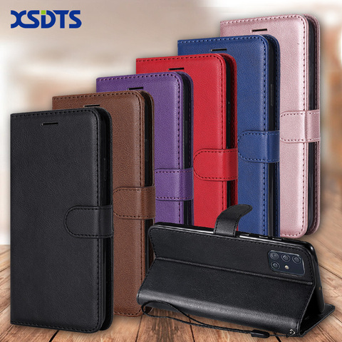 XSDTS cartera caso para Samsung Galaxy A7 A9 2022 A9S A10 A20 A30 A40 A50 A60 A70 A80 A90 A51 A71 A515F Flip cuero PU teléfono caso ► Foto 1/6